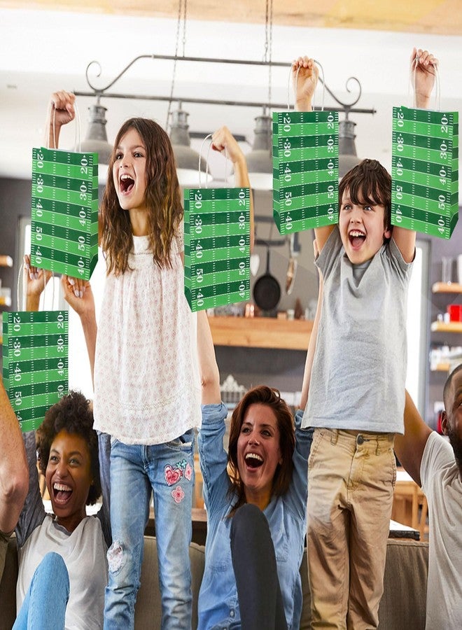 Lemicin 12 Pack Football Party Favor Bags Football Goodie Candy Paper Treat Bag with Handle Snack Candy Treat Bag for kids Boys Birthday Party Baby Shower Decoration Supplies - Image 4